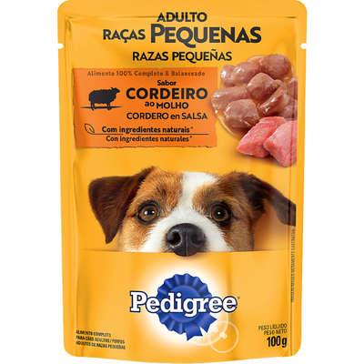 Alternative view of Ração Úmida Pedigree Sachê Cordeiro ao Molho para Cães Adultos de Raças Pequenas
