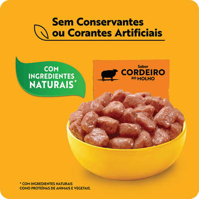 Ração Úmida Pedigree Sachê Cordeiro ao Molho para Cães Adultos de Raças Pequenas - Imagem 5